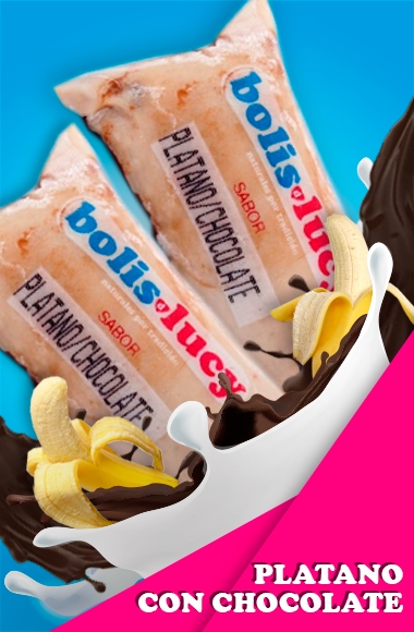Boli de leche sabor Platano con Chocolate